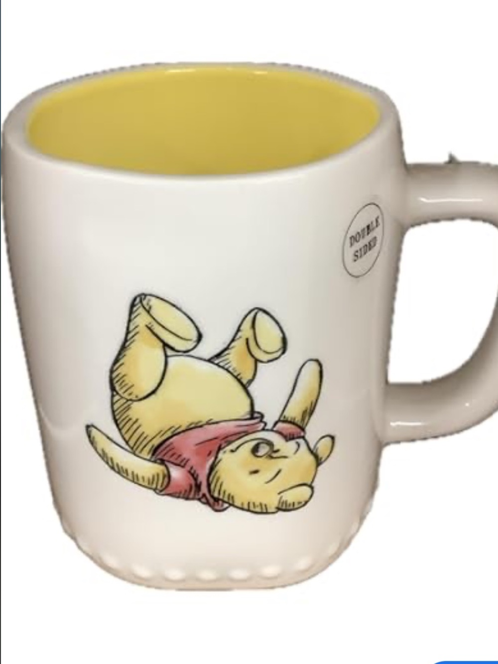 Rae Dunn Cream Mug with Yellow Interior & Pooh Illustration